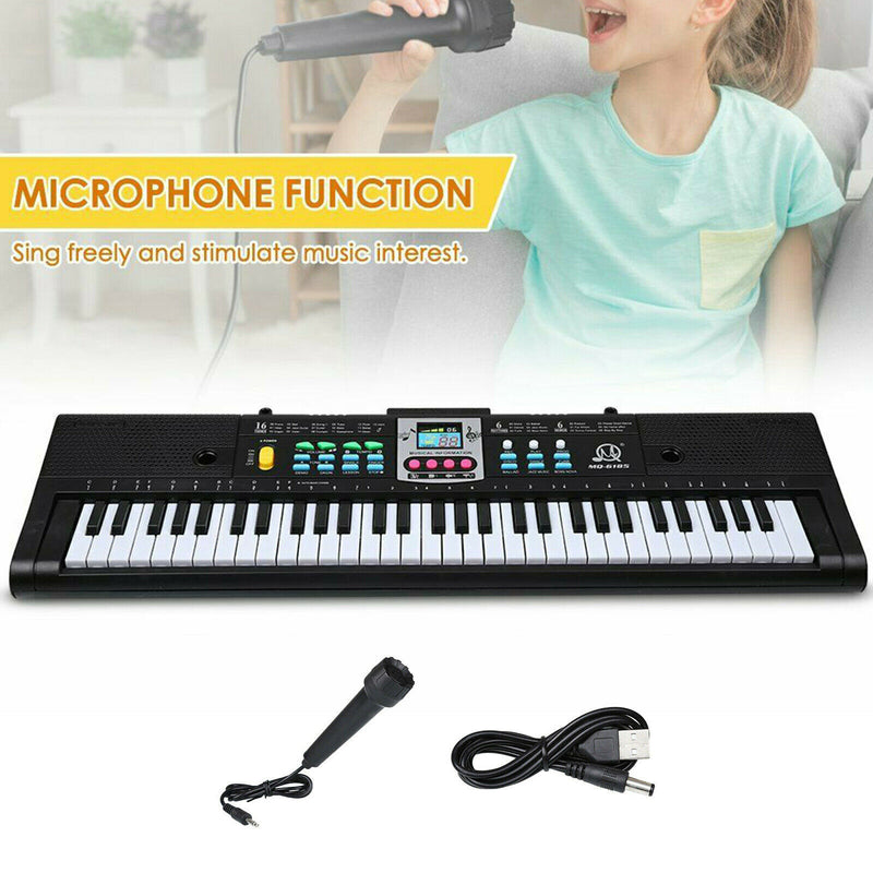 61 Keys Digital Electronic Piano Keyboard with 16 Tones 6Demo Songs Drum Kit 4