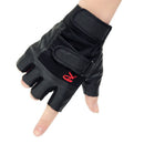 Men Outdoor Sports Half Finger Gloves PU Leather Motocycle Racing Slip-resi