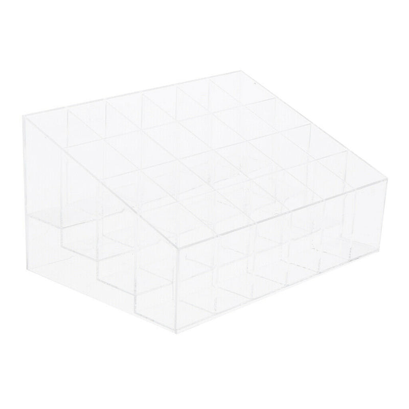 Clear Acrylic Cosmetic Makeup 24 Slot Lipstick Rack Holder Stand Organizer