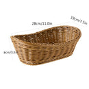 Oval Wicker Woven Basket Bread Basket Serving Basket, 11 Inch Storage Baske B2P8