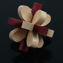 Wooden Double Color Plum Lock Lilac Locks Logic Puzzle Burr Puzzles Brain T