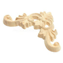8pcs Rubber wood Onlay Applique Wooden Carving Decor Furniture Decor 7x7cm H3L3