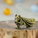 Brass Mouse Ornament Chinese Style Animal Rat Solid Desk Table Craft Decora U3B1