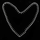1 Yard White Diamante Trim Crystal Rhinestone Applique Chain Sew On Trimming