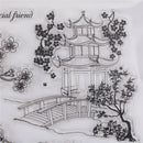Transparent Clear Stamps Pavilion and tree for DIY Scrapbooking Card Making OH