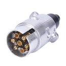 12V 7Pin Aluminum Alloy Connector Socket & EU Plug Trailer Car Caravan Towbar 3C