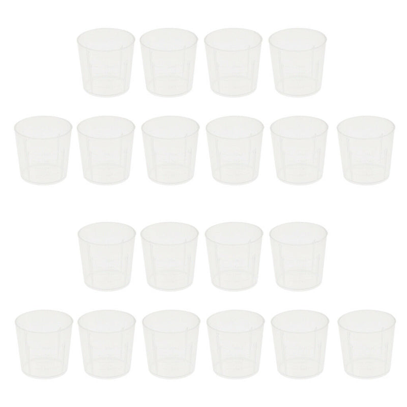 20pcs 20ml Plastic Lab Test Liquid Measuring Container Cups