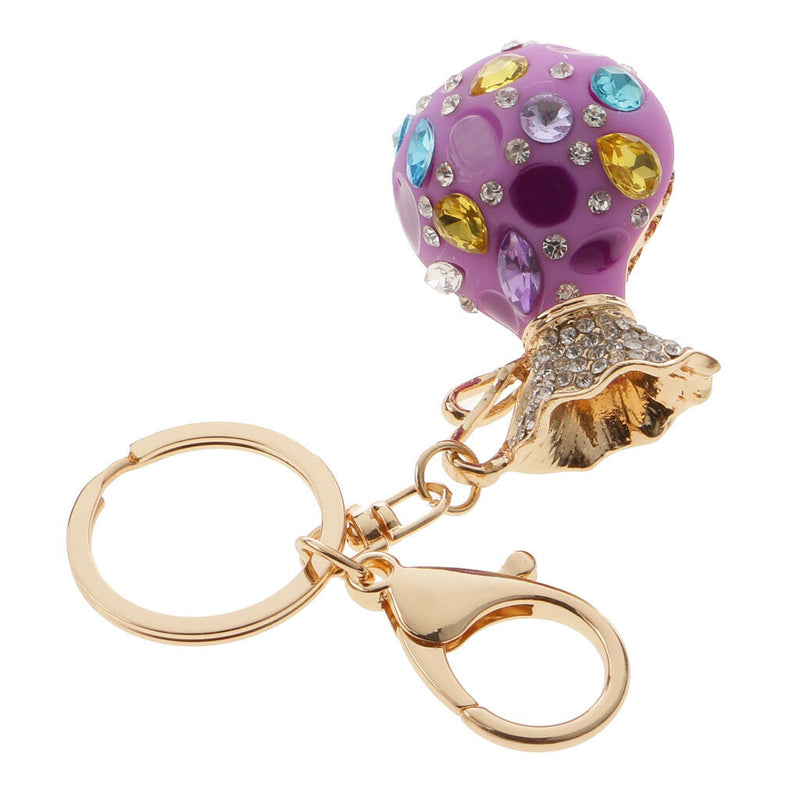 Opal Money Purse Keychain Charm Pendant Handbag Bag Keychain Key Ring Purple
