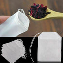 50pcs Empty Teabag String Heat Seal Filter Paper Herb Loose Tea Bag White