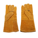 Pair Lightweight Tig Mig Welding Heat Resistant Work Gloves Cowhide leather