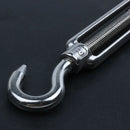 186mm Long Adjustable Stainless Steel M8 8mm Male Thread Eye Hook Turnbuckl