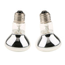 2 Pcs Heat Basking Lamp Reptile Infrared Heater Reptile Supplies 75W/100W