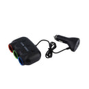 3 Way Triple Car Cigarette Lighter Socket Splitter LED Light+2 USB DC 12V MA493
