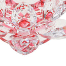 Crystal Lotus Flowers Crafts Paperweights Buddhist Feng Shui Ornaments Red
