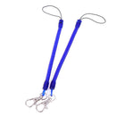 2X Retractable phone spring elastic rope security tool anti-lost keychain blu OZ