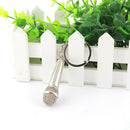 3 Pcs Metal Keychain Creative Music Gifts Key Chain Key Ring Microphone Key