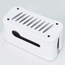 Cable Management Box Hide Conceal Power Strips Electrical Cords  White