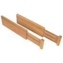 Bamboo Expandable Drawer Divider Organizers - Spring Adjustable Kitchen Dra E9I4