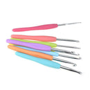 28pcs Metal Aluminum Crochet Hooks Yarn Wool Stitching Knitting Needles Set