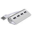 for iMac MacBooks PC 4 Ports Aluminum USB2.0 Hub Super HIgh Speed Adapter Cable