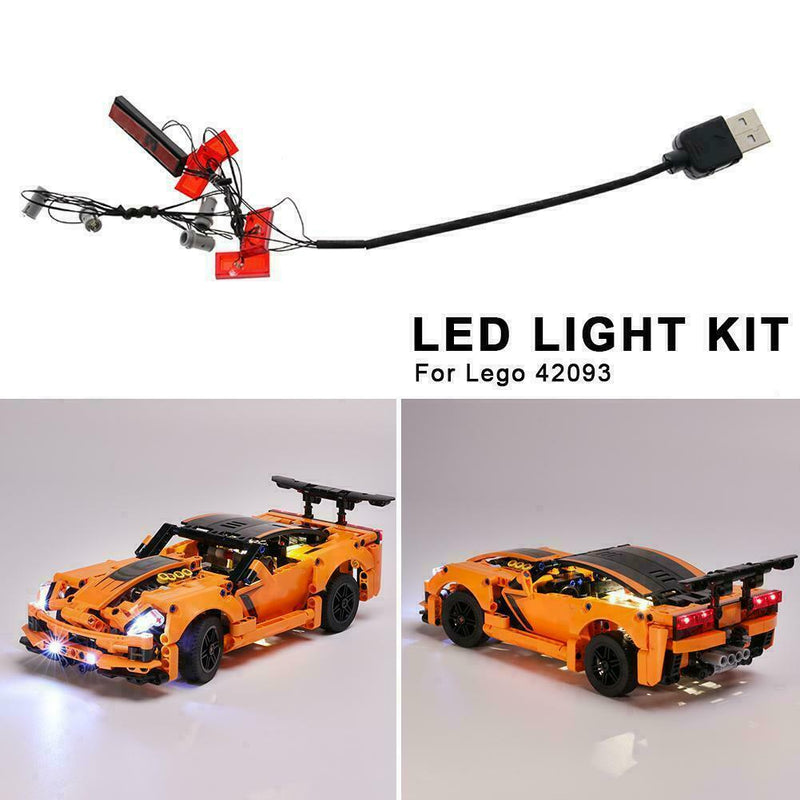 Technic Led Light For Lego Chevrolet Corvette ZR1 Building 42093 Kit N0Z2