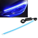 Dual Color LED Headlight Retrofit Switchback Strips Tube w/ Amber Turn 2PCS FMN