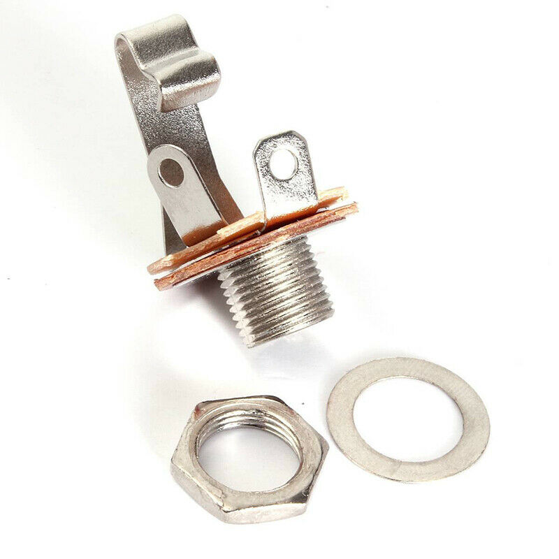 10 Pcs Mono Input Jack for Guitar Bass 6.35mm Orange
