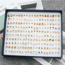 100Pairs Multiple Styles Stud Earrings Set with Organizer Box for Women Lady