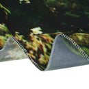Green Tapestry Rainforest Waterfall Decor, Foliage Jungle Misty Mountains a