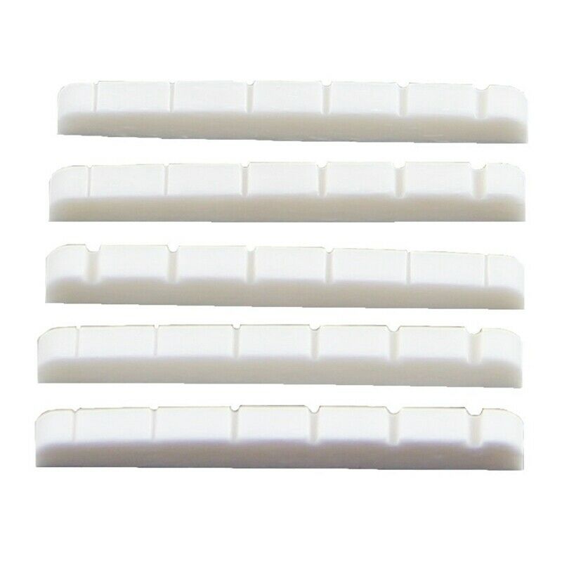 5 Pieces Unbleached Curved Slotted Nut Flat Bottom For Fender 42mm x 3.5mm