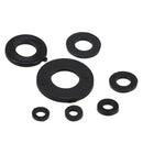 250Pcs Black Nylon Washer Flat Washer Assortment Kit M2 M2.5 M3 M4 M5 M6 M8