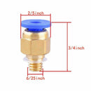 Teflon Tube, 3Pcs PTFE Teflon Tube (2 Meters) with 6Pcs PC4-M6 Fittings for K6A3