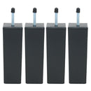 4pcs Bed Riser Furniture Legs Unfinished Bun Feet for Cabinet Sofa TV Stand
