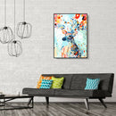 Painting By Numbers Kit DIY Canvas Oil Art Picture (Flowers Sika Deer)