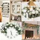 Artificial Eucalyptus Garland with Rose 2PCS Wedding Arch Decorations Green T3L7