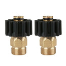 2pcs Brass M22M x M22F Garden Hose Quick Connector Fits for Pressure Washers