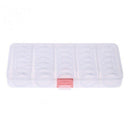 25 Pcs Transparent color Plastic Jewelry Bead Storage Container Jars Box Di M8G4