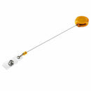 Retractable Ski Pass ID Card Badge Holder Key Chain Reels With Clip Orange H7W9