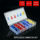 65Pcs T Tap Wire Connectors Terminal Car Audio Quick Connector Set Mixed Color