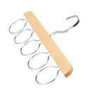 Multifunctional Wooden Scarf Closet Organizer Hanger Ties Belts Shawls Hold M8A1