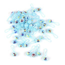 50pcs Mini Blue Rattle BABY SHOWER Party Favors CAKE TOPPERS DECORATIONS