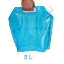 5LOutdoor Portable Camping Drinking Bottle Folding Water Bag Carrier Contai F3U3