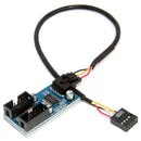 9Pin Motherboard Header To Dual 9-Pin Male Usb Extension Adapter Splitter C
