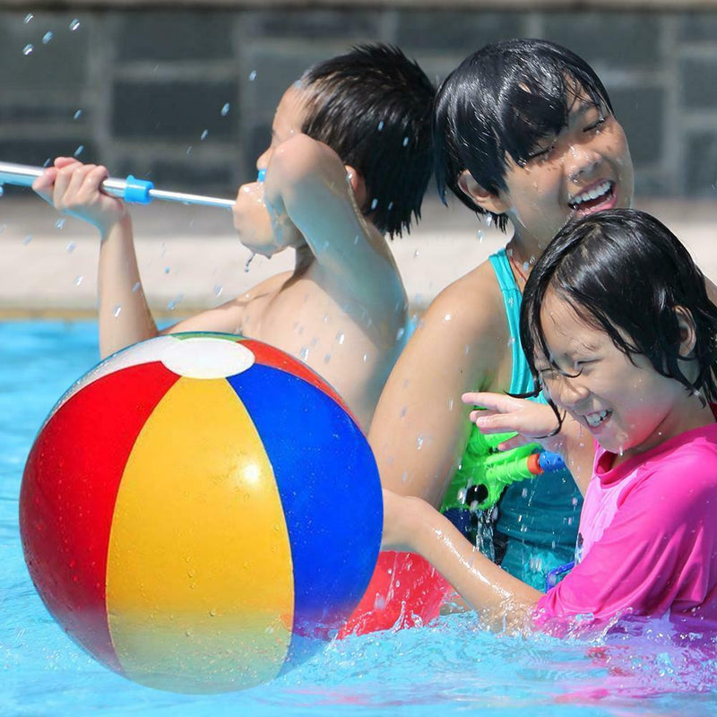 1Pc Inflatable Rainbow Beach Ball Kids Pool Play Party Water Game Summer