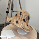 Straw Hat Women'S Hat Woven Straw Hat Female Sun Hat Collapsible Fisherman