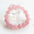 Natural-Madagascar Deep Rose Quartz Crystal Round Beads Bracelet Craft 8mm