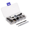 40 Sets 4 Colors Metal Snap Fastener Press Studs Kit for Leather Bag Clothes