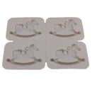 4 Cavity Silicone Soap Mold Handmade Flowers Candles Aroma Wax Tablets Mould