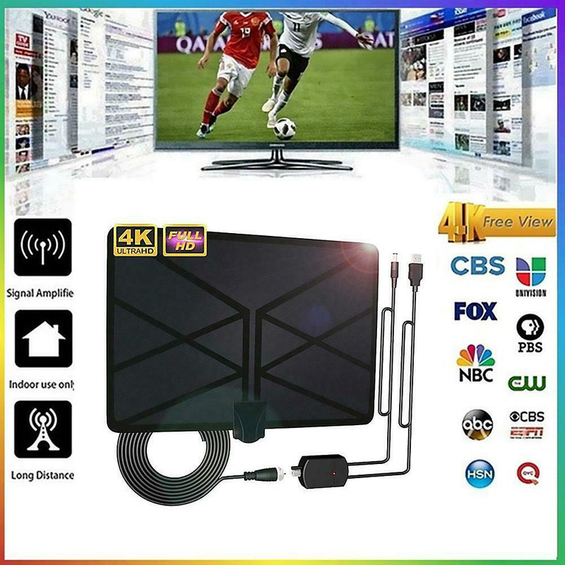 960 Miles TV Aerial Indoor Amplified Digital HDTV Antenna 4K HD Freeview TV H