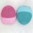 Pink Electric Battrey Facial Cleansing Brush Silicon Vibration Mini Cleaner H2Y1